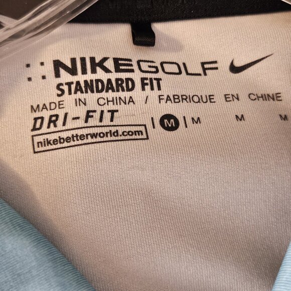 Nike Golf Mobility Fade Dri Fit Polo Shirt Mens Sz M Teal to Blue Ombre Fade - Picture 7 of 11